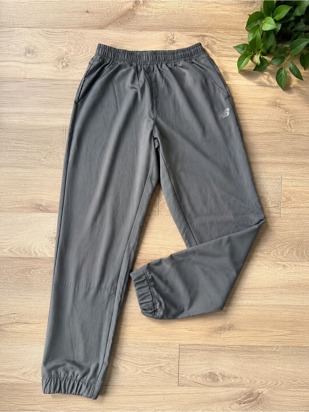 Boys Black New Balance Athletic Jogger Lined Pants Lightweight Performance 10-12